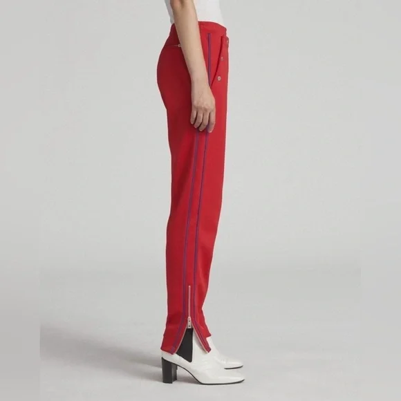 Rag & Bone Naval Track Pant, True Red with Blue Side Stripes – Size L - Picture 4 of 15
